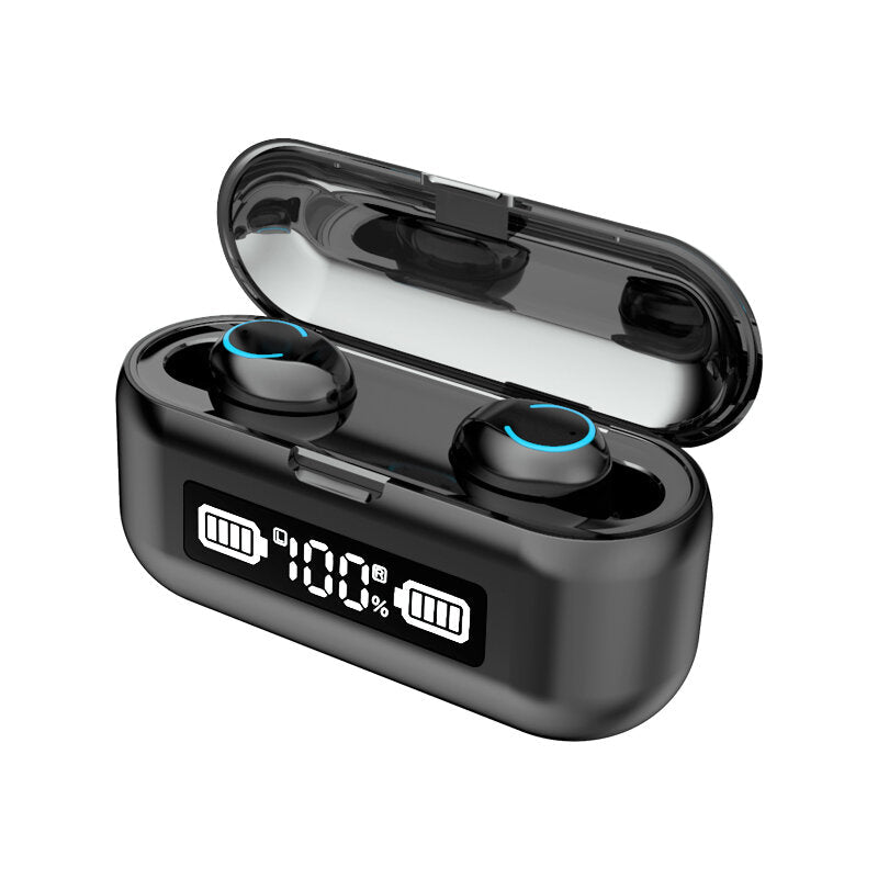 TWS Wireless Bluetooth 5.1 Earphone Mini Portable 2000mAh Power Bank IPX7 Waterproof Stereo Earbuds Headphone with Mic