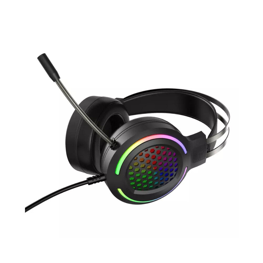 Gaming Headset 7.1 Virtual Surround Sound 50mm Unit RGB dynamic breathing Light Headphone Omni-directional Microphone