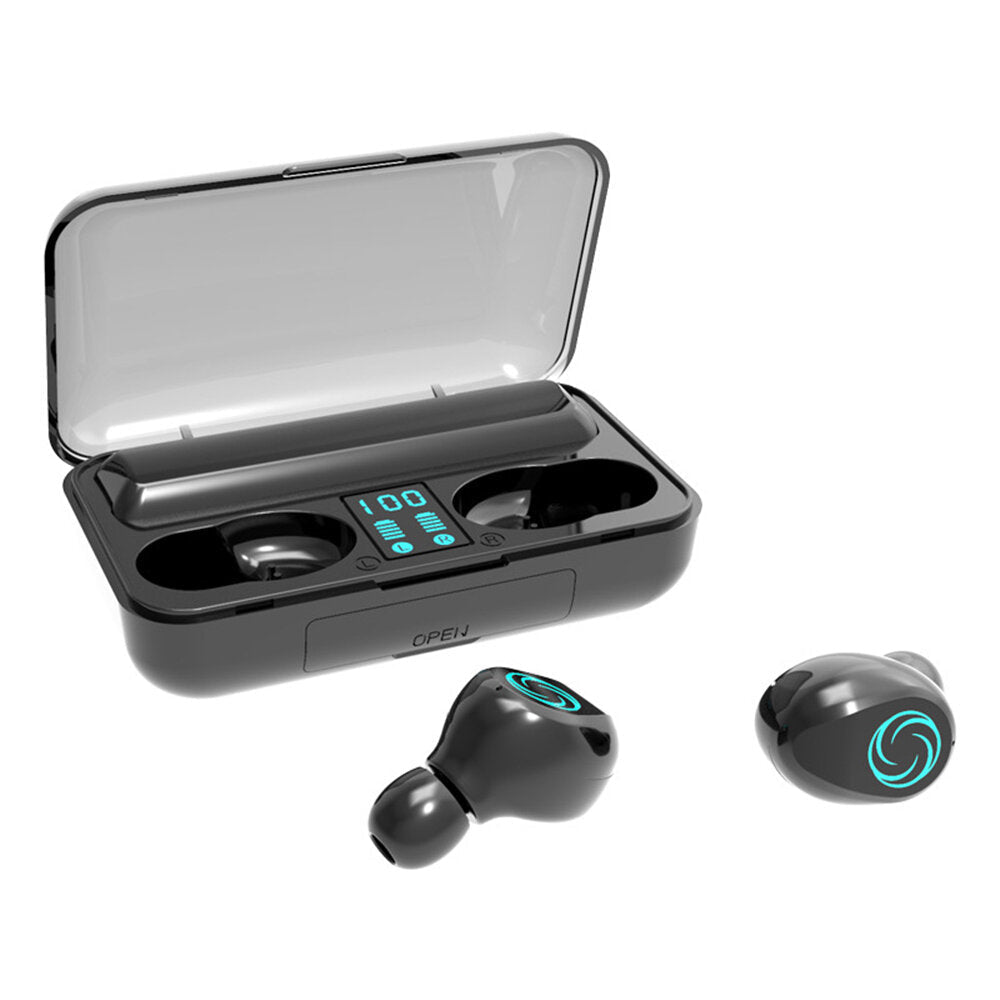 TWS Wireless Bluetooth 5.0 Headset Binaural Call 2500mAh Charging Power Sports Hi-Fi Waterproof Earphone