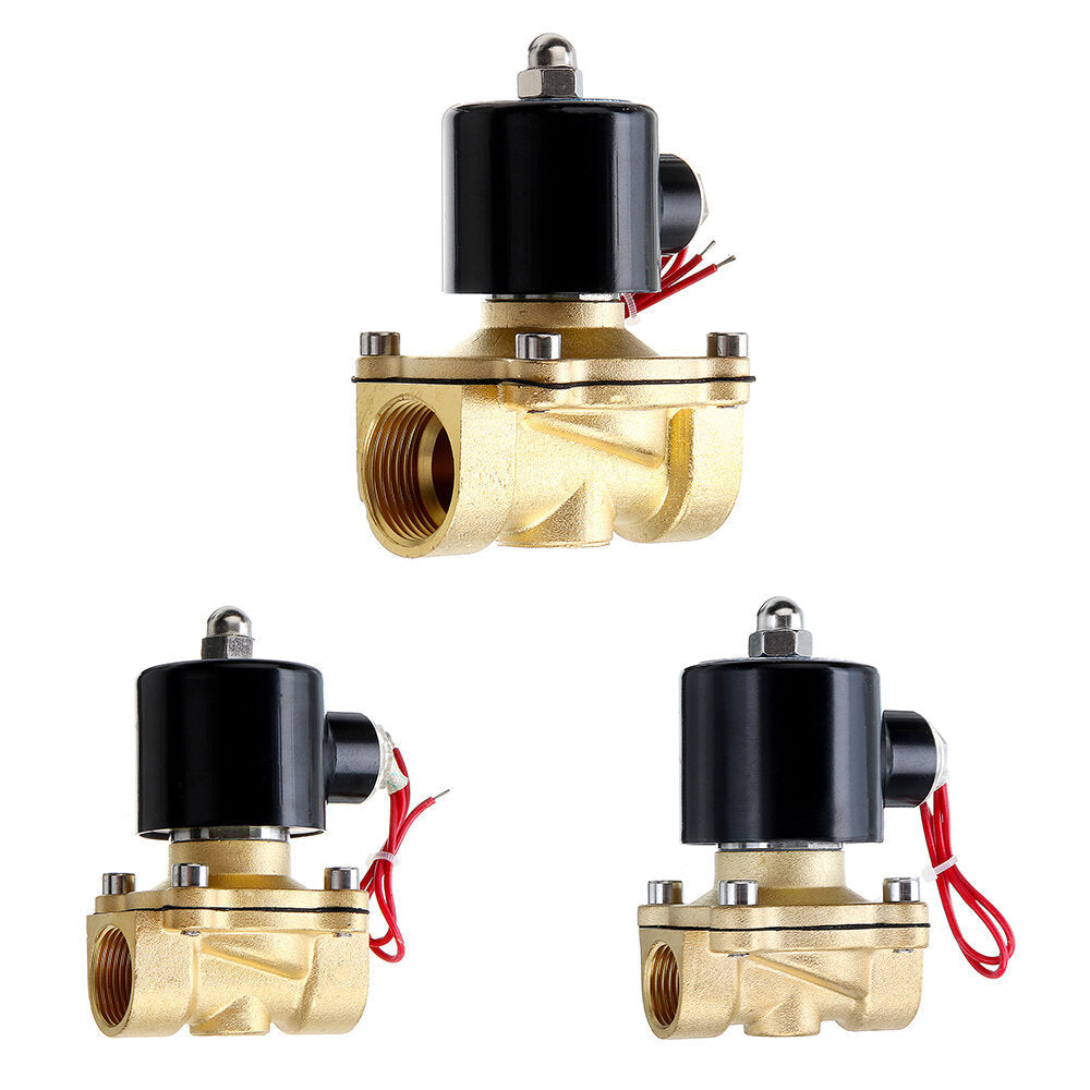 1/2 3/4 1 Inch 220V Electric Solenoid Valve Pneumatic Valve for Water Air Gas Brass Valve Air Valves