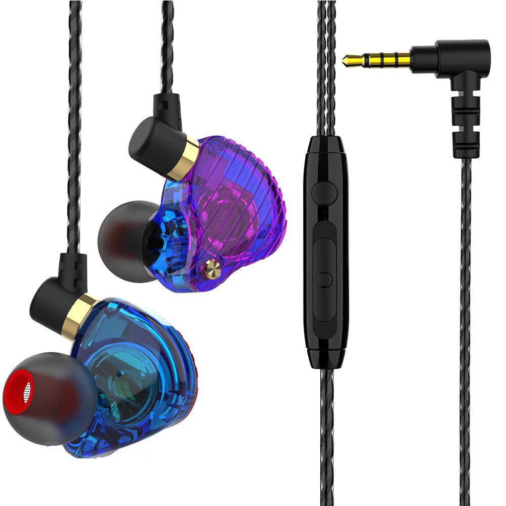 Wired Earphone HD Noise Reduction 11.6MM Dynamic Diver In-Ear Earbuds Sport Gaming Wired Headphones with Mic