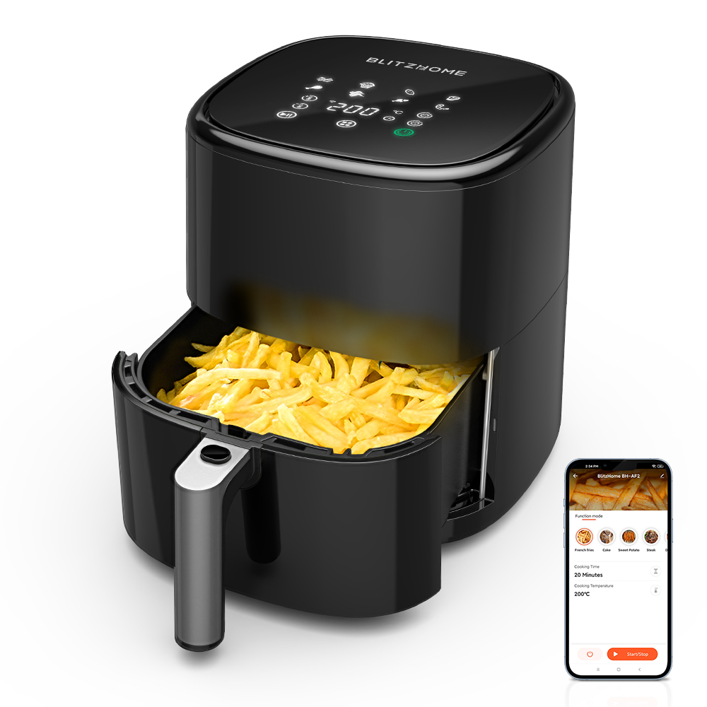 5L Smart Best Air Fryer with APP Control & Air Fryer Recipes RNC Technology 360 Hot Air Circulation Removable Nonstick Basket