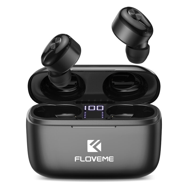 Wireless Earphones 1200mAh Bluetooth 5.0 Headphones Hi-Fi Stereo Noise Reduction LED Display Touch Control In-Ear Earbuds
