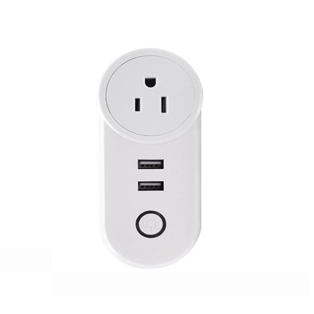 WiFi Switch Smart Socket Dual USB Ports Outlets UK US EU FR Plug APP Remote Control Works with Alexa Google Home