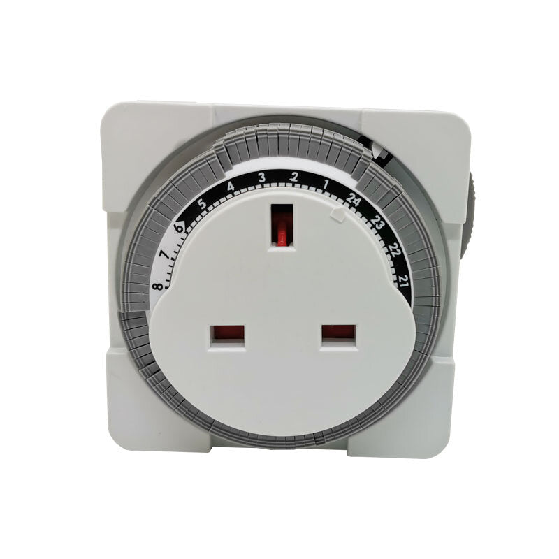 UK Plug Electronic Mechanical Timer Socket Energy Saving 24 Hours Intelligent Home Protector