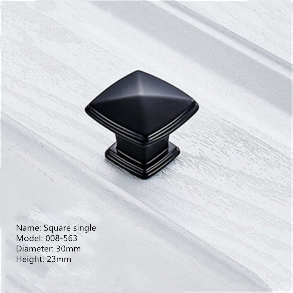 Aluminum Alloy Black Handles For Furniture Cabinet Knobs And Handles Kitchen Handles Drawer Knobs Cabinet Pulls Cupboard Handles Knobs