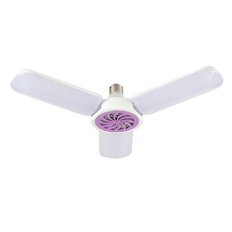 2 IN 1 Foldable LED Mosquito Killer Lamp Mute Violet 3 Leaf Lamp Mosquito Trap Wide-angle Lighting Mosquito Killer