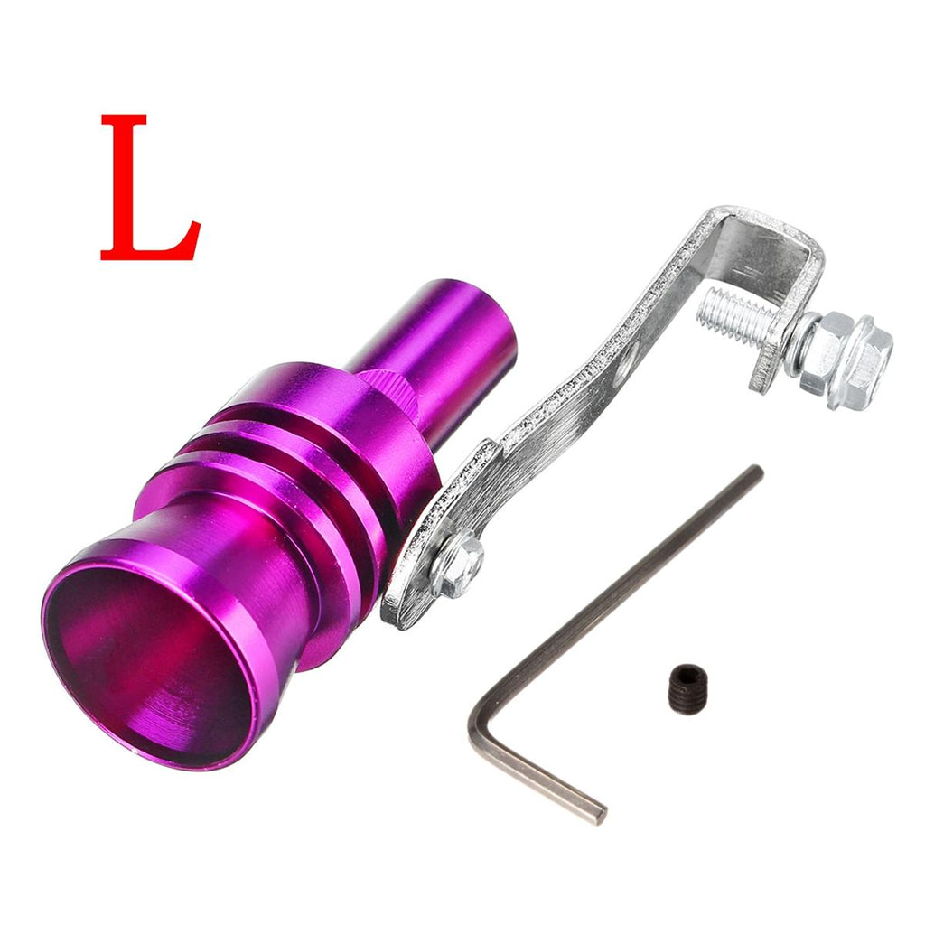 Purple Aluminum Turbo Sound Whistle Exhaust Muffler Simulator Pipe Blow-Off Valve S/M/L/XL