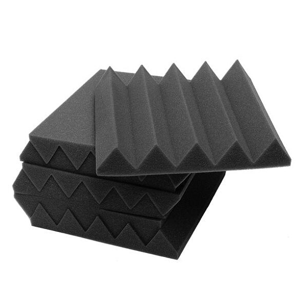 6 Pcs Acoustic Foam Panels 2x10x10 inch Soundproofing Studio Wedge Tiles for Home Sound Insulation