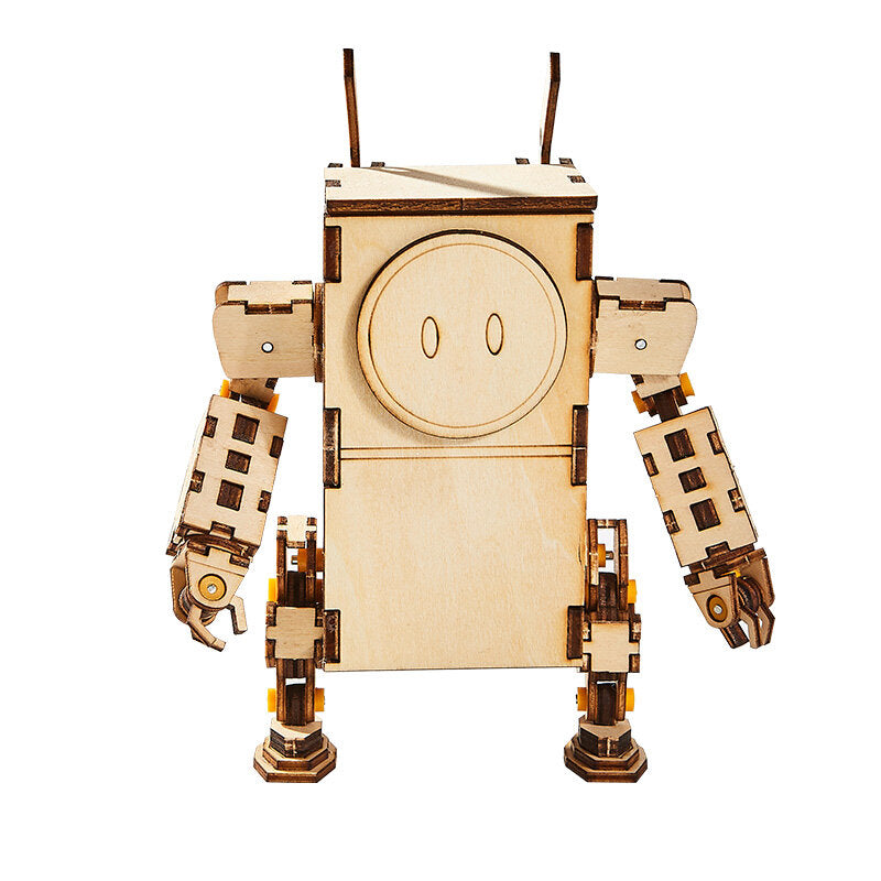 Wooden DIY Assembling Robot Decoration Toys Model Building