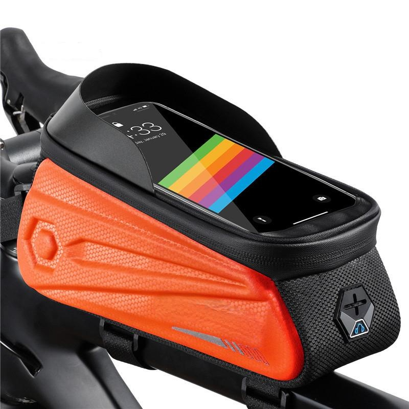 Bicycle Top Tube Phone Bag Hard Case Waterproof Headphone