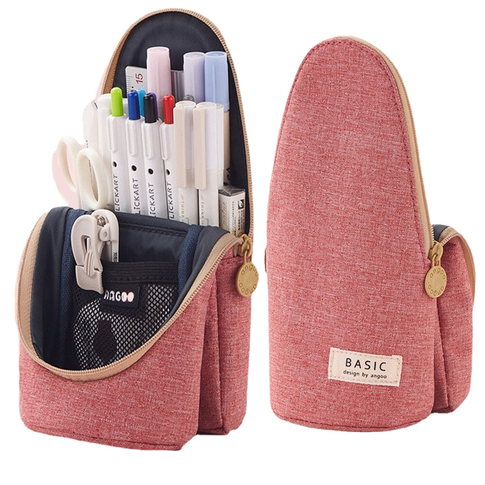 Stand up Pencil Case Multifunctional Pencil Bag Stationery Students Large Capacity Pen Holder Supplies