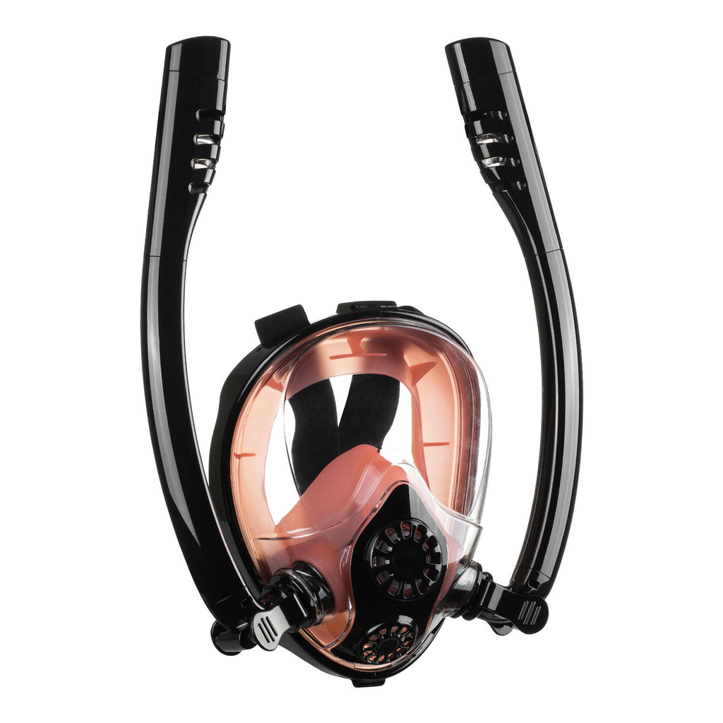 Anti-fog Double Tube Full Face Snorkel Scuba Diving Mask Swim Breathing Goggles With Camera Mount