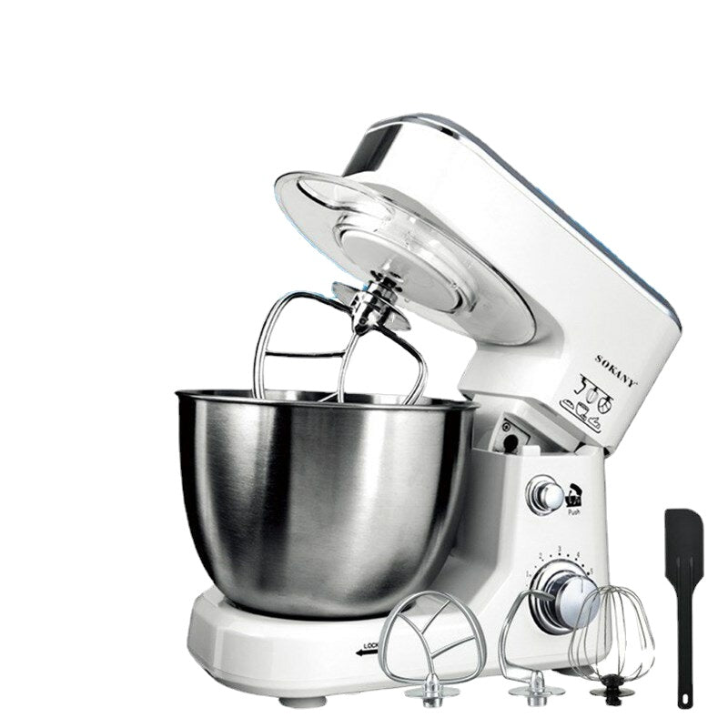 Three In One Electric Stand Mixer Dough Hook Beater Noise Reduction 6 Speed Adjustment 800W