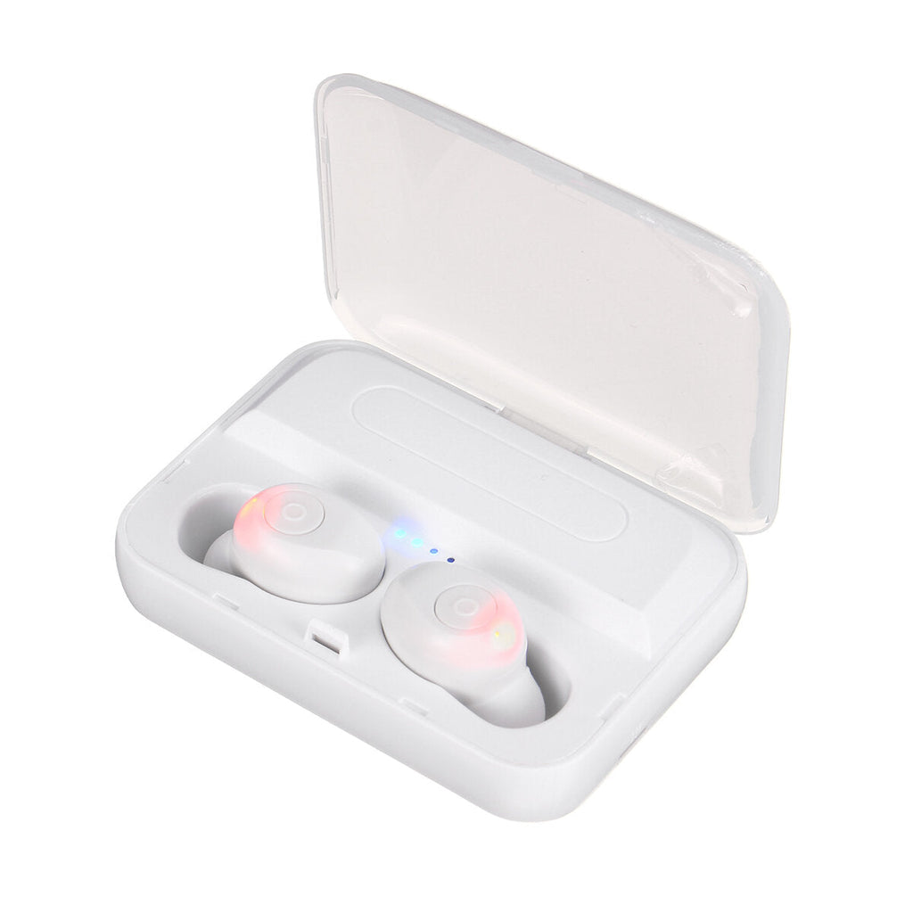 Mini Dual Bluetooth 5.0 TWS Wireless Stereo Earphone Noise Reduction Light Display Headphones for