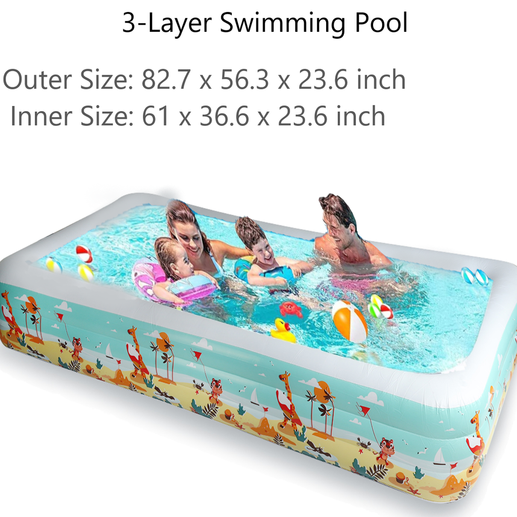 1.8/2.1/3.6m Inflatable Swimming Pool With Bottom Layer Cotton