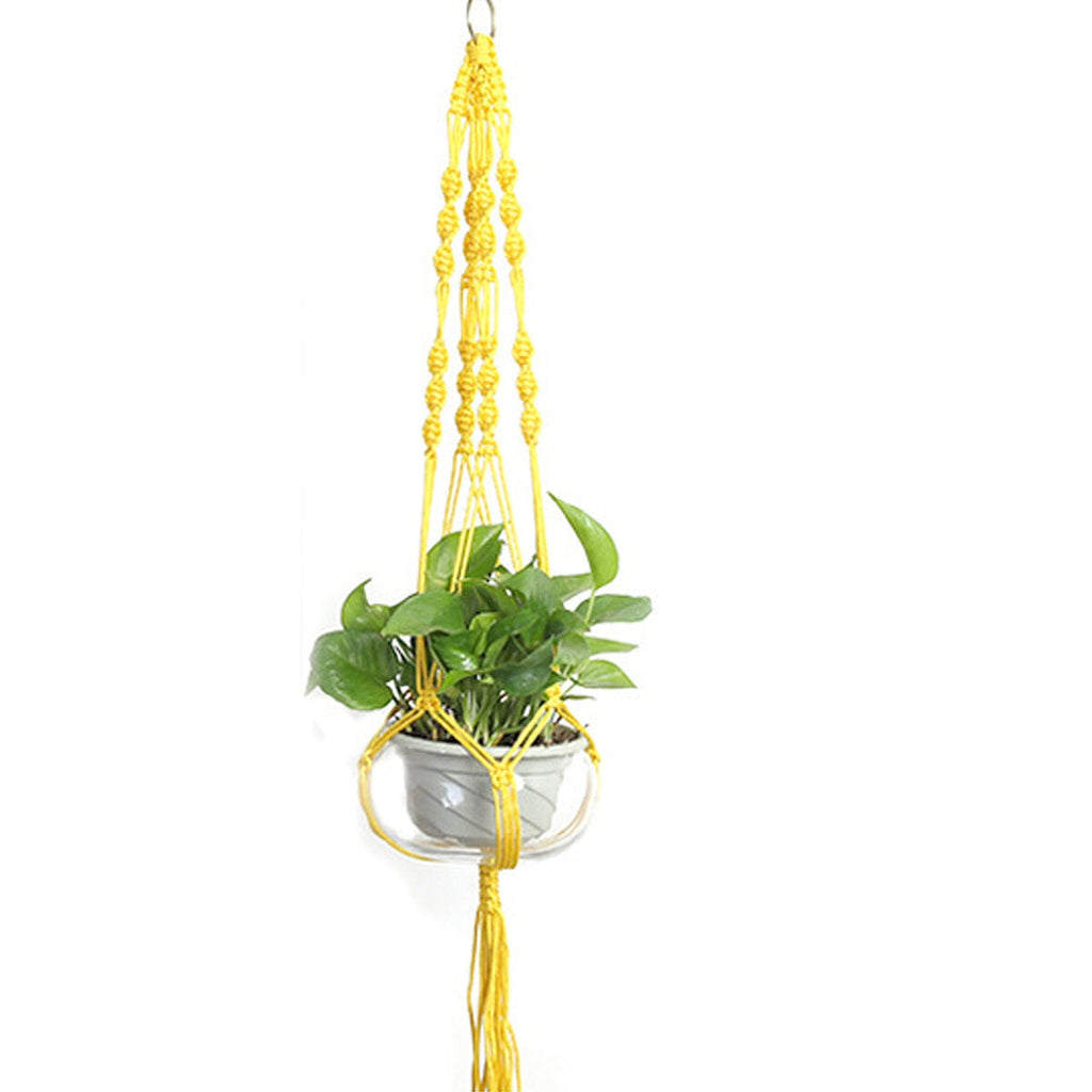 Nylon Rope Tassel Flower Pot Hanging Basket Net Knotted Rope Plant Holder