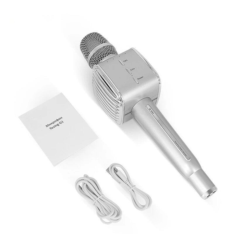 Aluminum Karaoke Microphone 58mm Dynamic Type Duet Wireless Bluetooth TWS