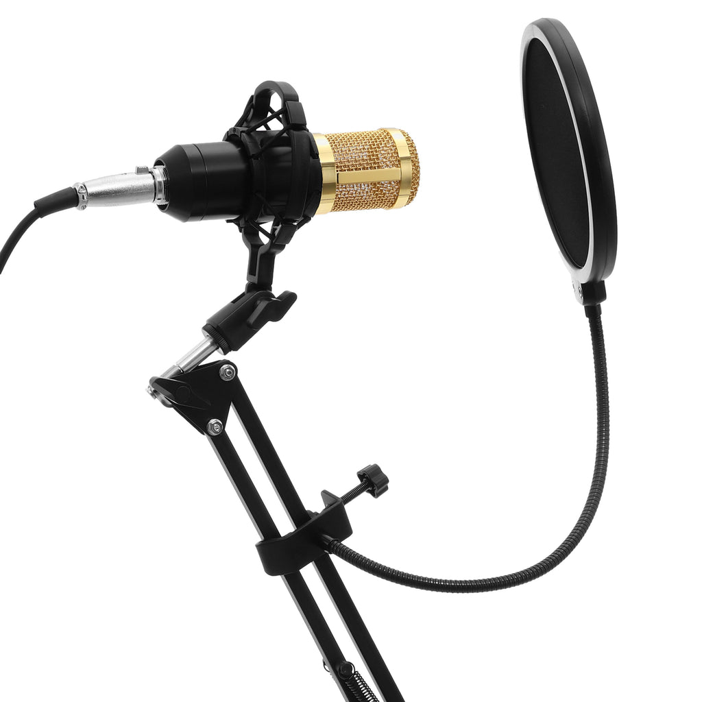 Professional Studio Condenser Microphone 3.5mm Wired Sound Recording For Computer Karaoke KTV