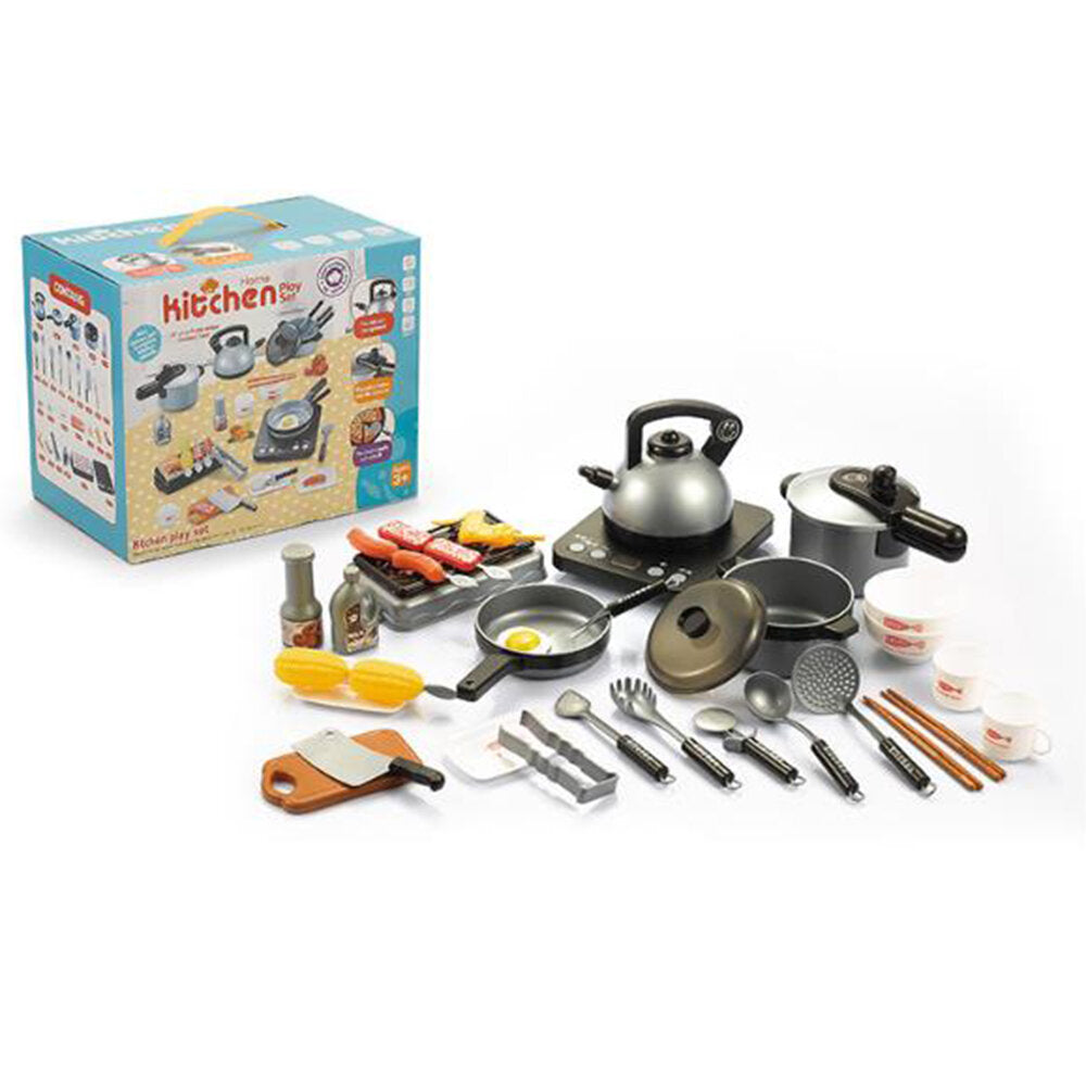 Four Kinds of Mock Plastics Kitchen Ware Set with Sound & Light Barbecue Toys for Kids