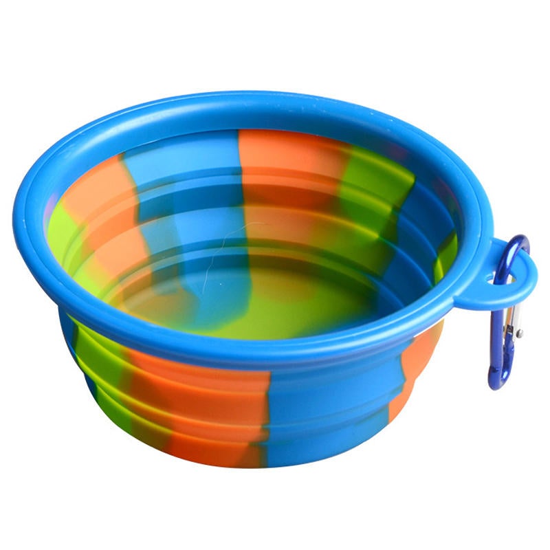 Folding Silicone Pet Bowl Portable Dog Food Drinking Water Feeding Supplies Outdoor Bowl