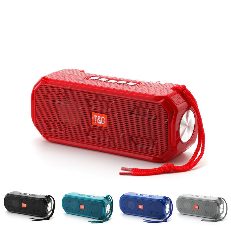 Bluetooth Speaker Stereo Bass Music Box Support TF FM Radio USB AUX With Flashlight Portable Outdoor Speaker