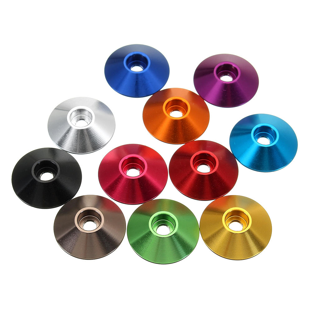 10Pcs M3 Cap Head Screw Cup Washer Extra Large Gasket Aluminum Alloy Multicolor