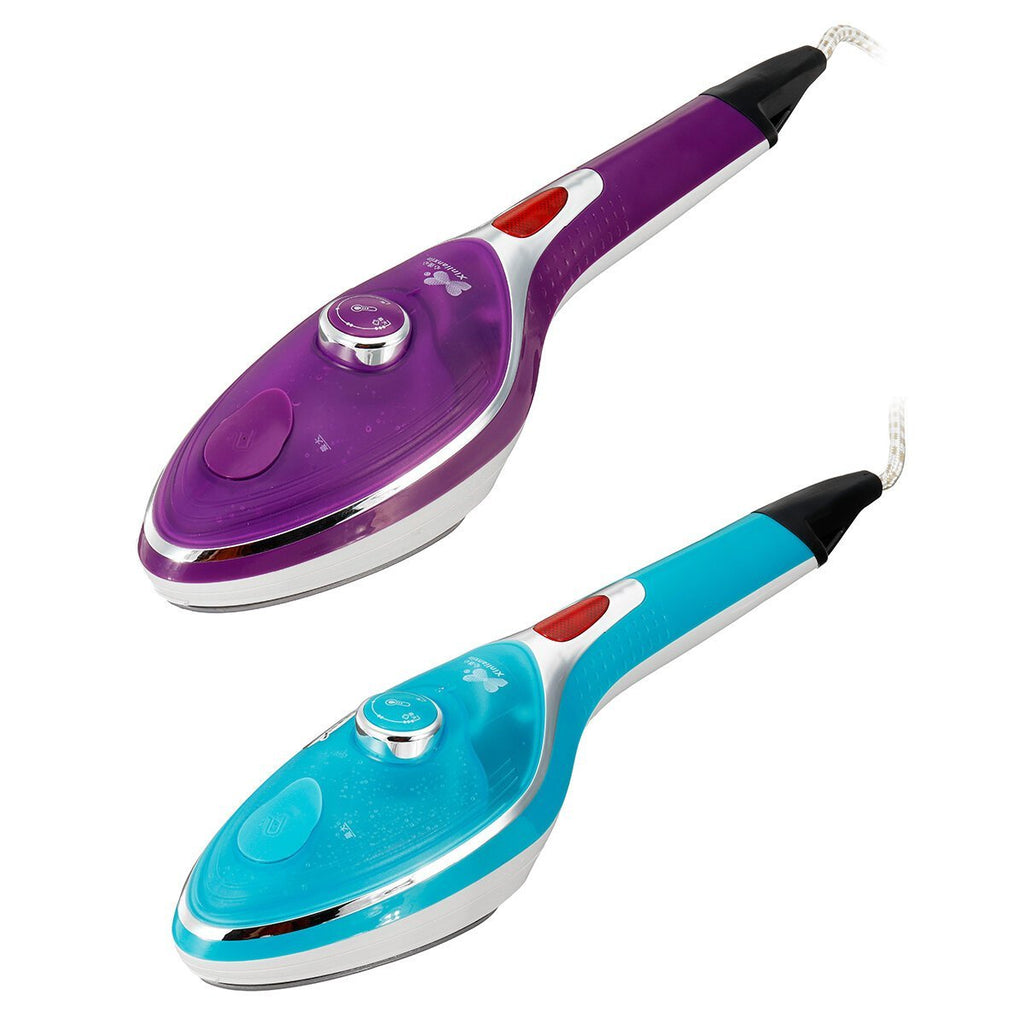 2 in 1 Flat Hanging Handheld Steam Iron Eletric Mini Iron 220V 1000W High Temperature Sterilization Visible Water Tank