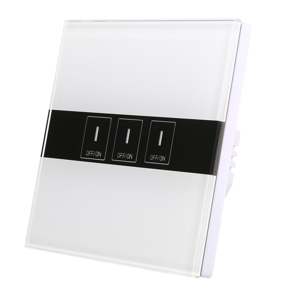 EU UK Smart WiFi Touch Light Wall Switch Module Wirel EL-03 3-Gang AC 90-250V 2A 400w 86 Type