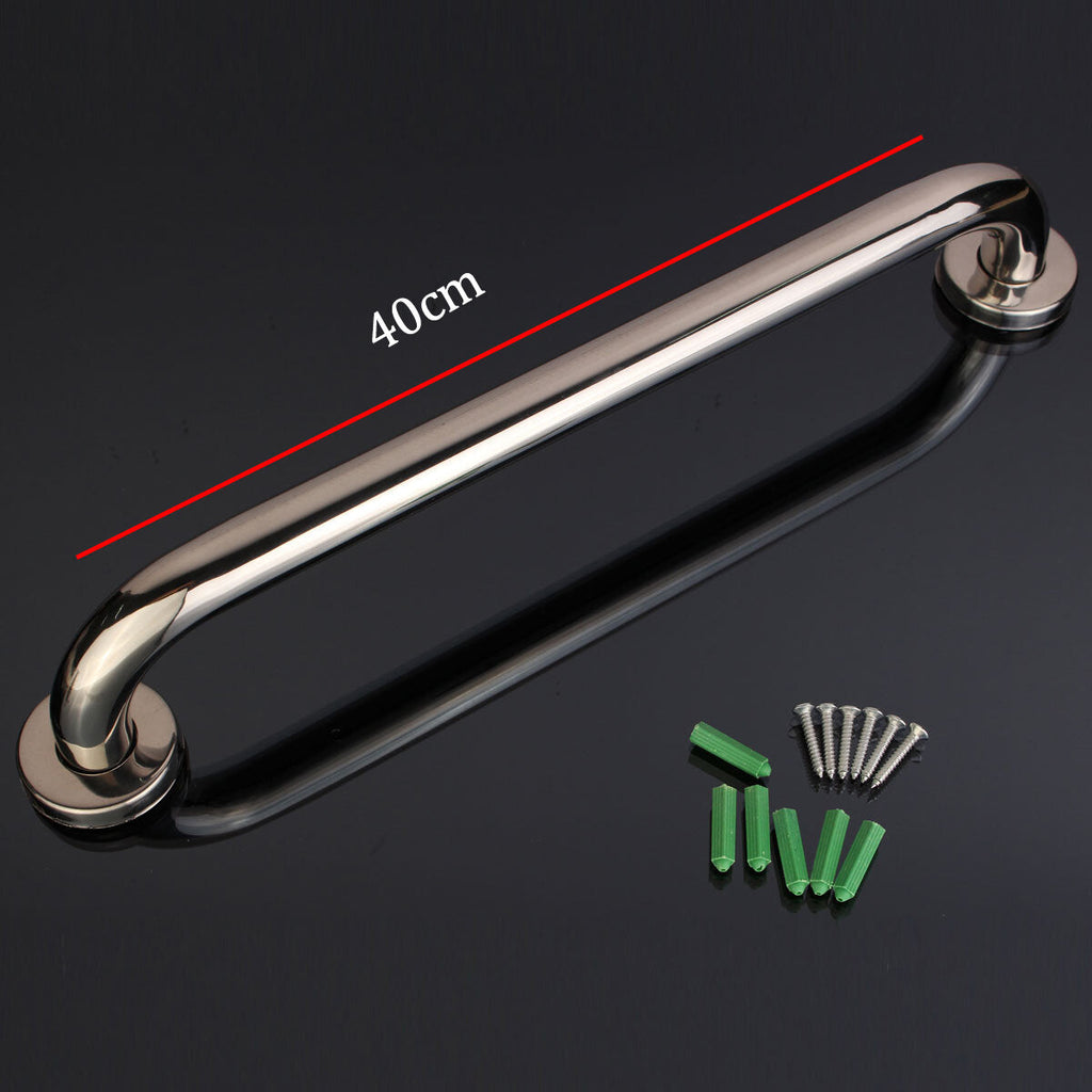 Stainless Steel Bathroom Wall Grab Bar Safety Grip Handle Towel Rail Shelf