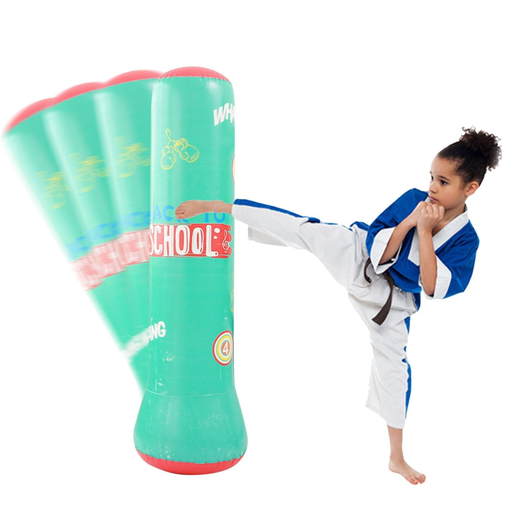 1.2/1.5/1.6m Folding Inflatable Boxing Training Standing Punching Bag Fitness Sport Boxing for Children Adult