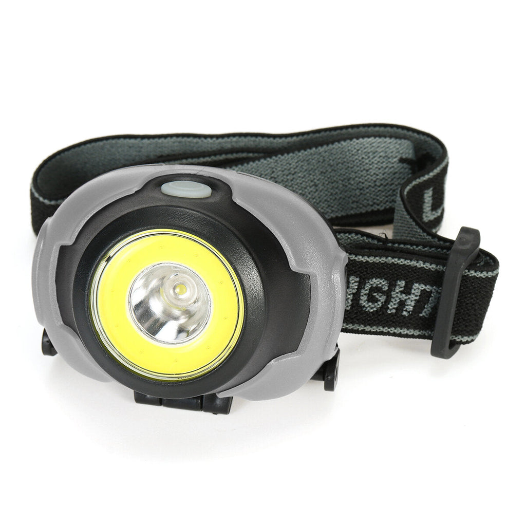 COB+LED Headlight Flashlight 3 Modes 100m Distance EDC Torch Work Lamp Running Cycling Hunting