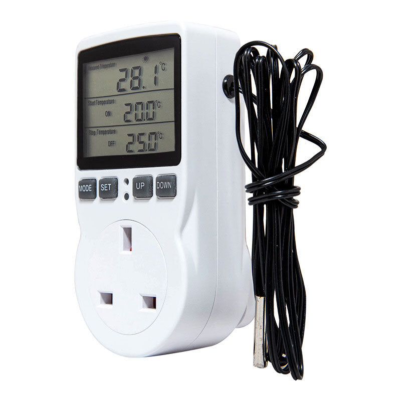 UK Plug Multifunctional Digital Temperature Controller Socket Thermostat Socket with Timer Switch