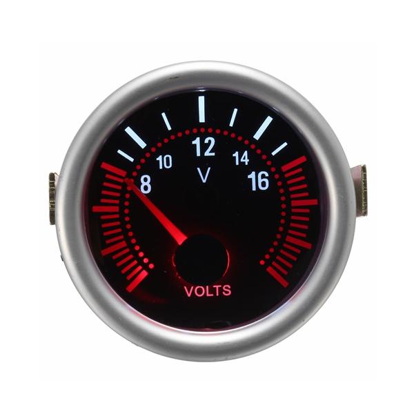 2Inch 52MM 12V White & Red LED Car Boat 8-16 Voltmeter Volt Voltage Gauge Meter