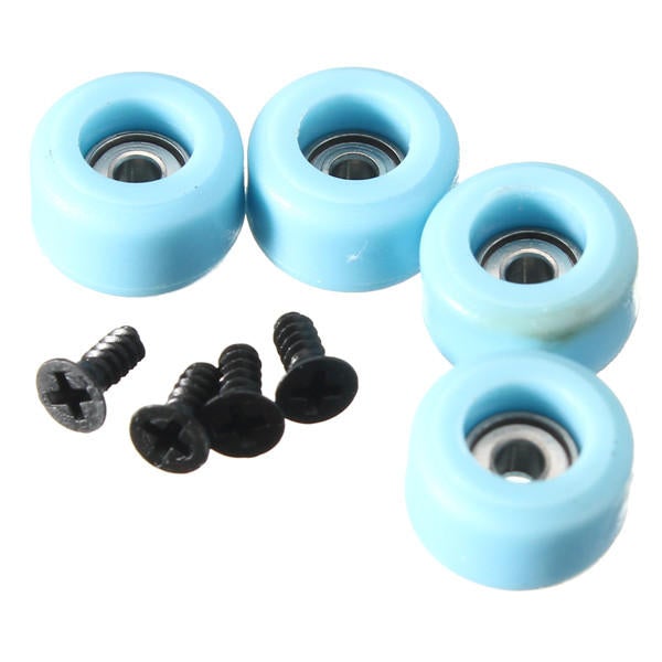 4pcs Fingerboard Urethane Bearing Wheels Set for Wooden Fingerboard