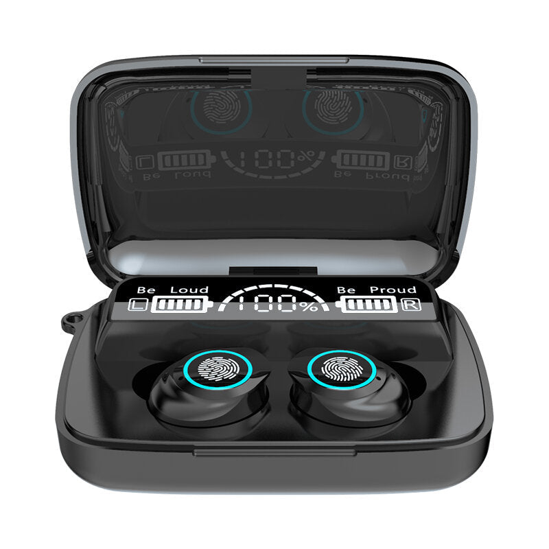 TWS Wireless Headset HD LED Digital Display Automatic Pairing Magnetic Induction Earphones Noise Reduction Earbuds with Charging Box Mic