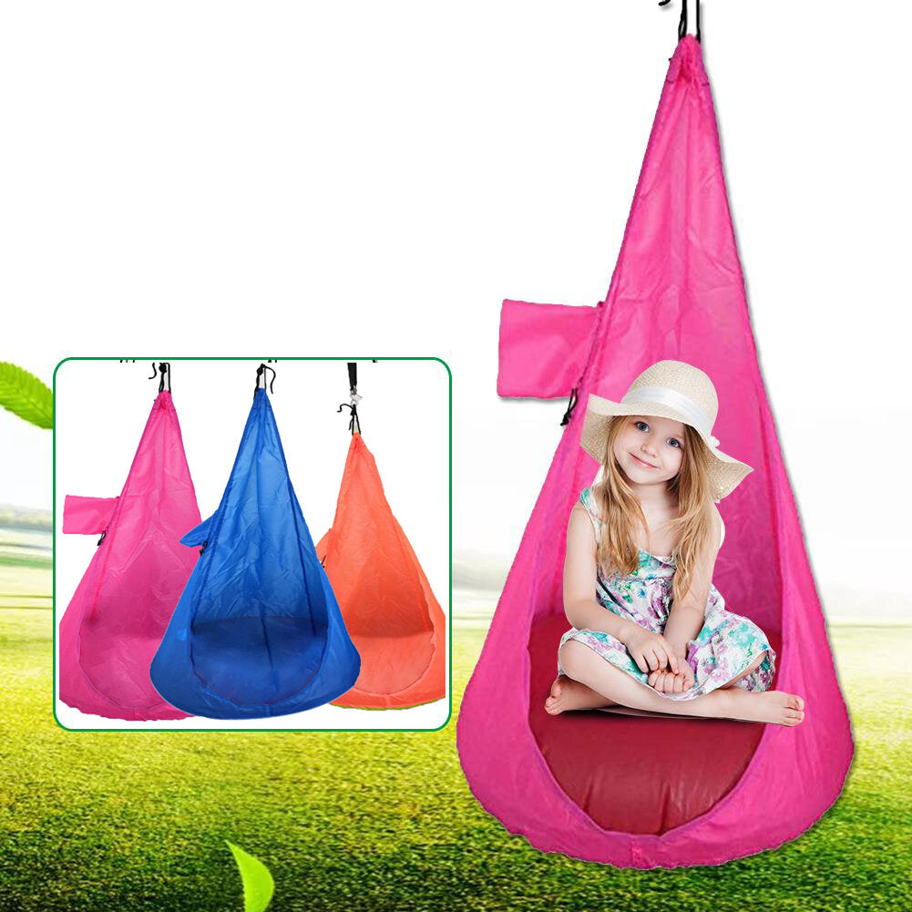 80kg Max Load 60 x 115cm Children Hammock Chair Comfortable Hanging Seat Outdoor Garden Swing Max Load 80kg