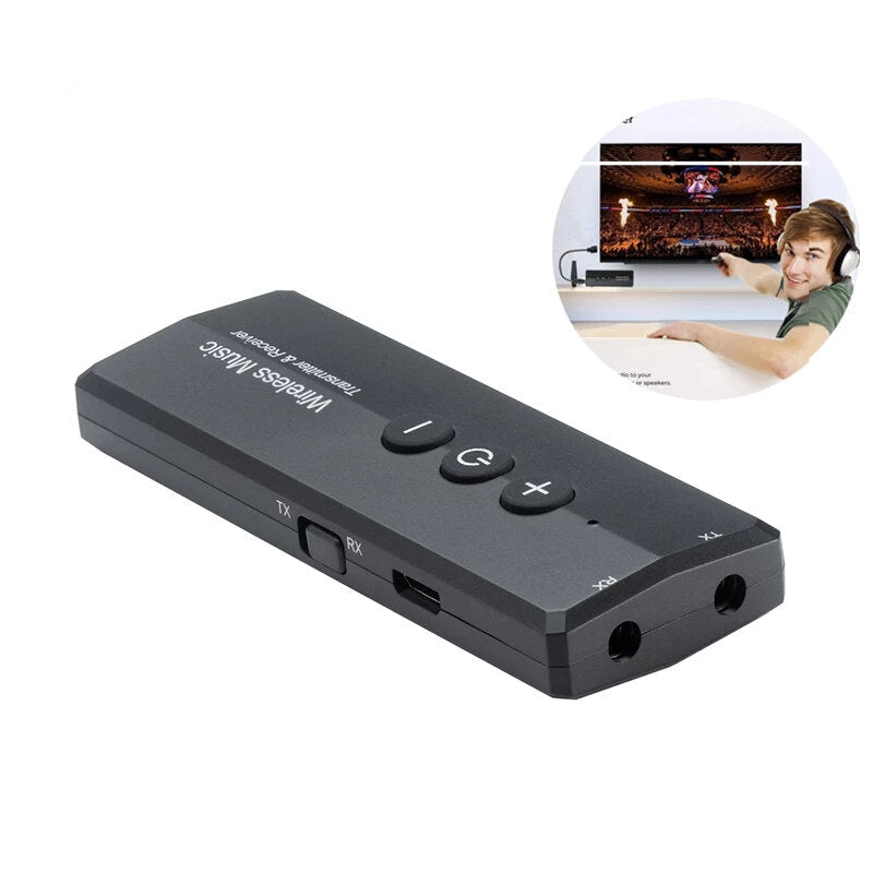 3 in 1 Bluetooth V5.0 Adapter Bluetooth EDR Audio Wireless Music Transmitter Receiver for Car PC TV Stereo Stable Sound