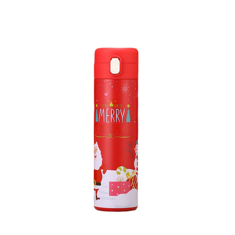 500ml Christmas Vacuum thermos LCD Temperature Display Water Bottle Stainless Steel Double Wall Insulated Cup