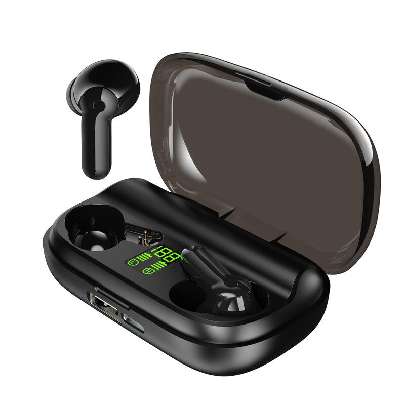 TWS Bluetooth 5.0 Earphone Large Capacity Battery Touch Control Wireless Sports Voice Assistant Heatset Waterproof Earphone With Mic