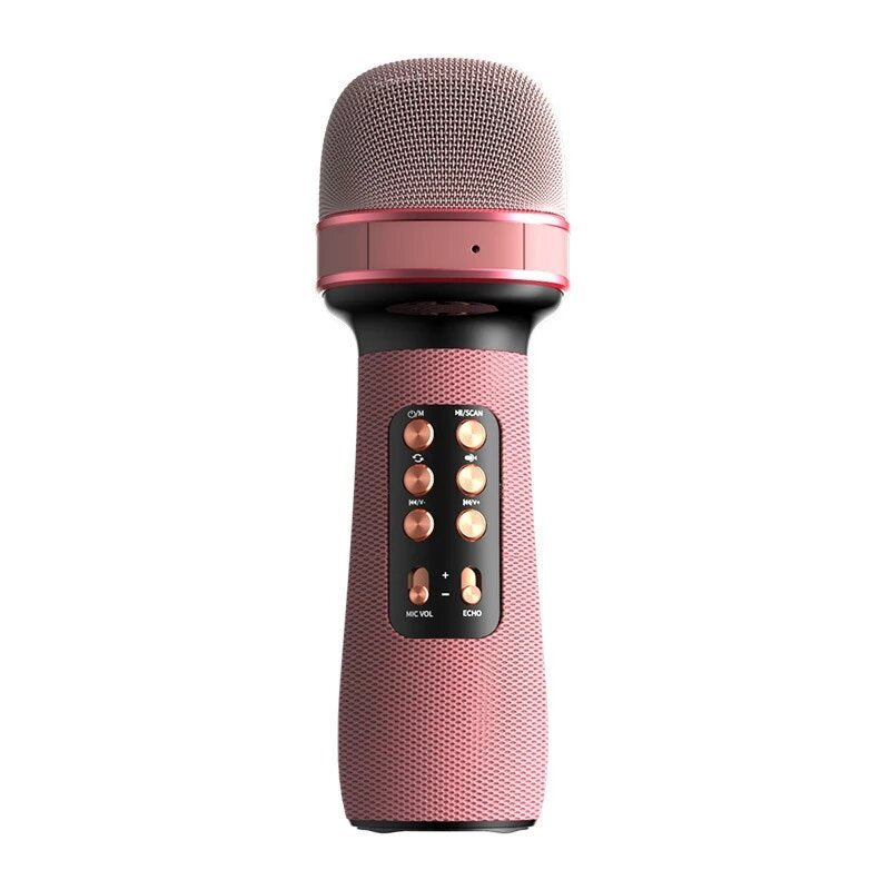 Wireless Bluetooth 5.0 Condenser Microphone Speaker FM Radio Integrated Mic for IOS Android Smartphone Children Home Audio Karaoke Singing TV