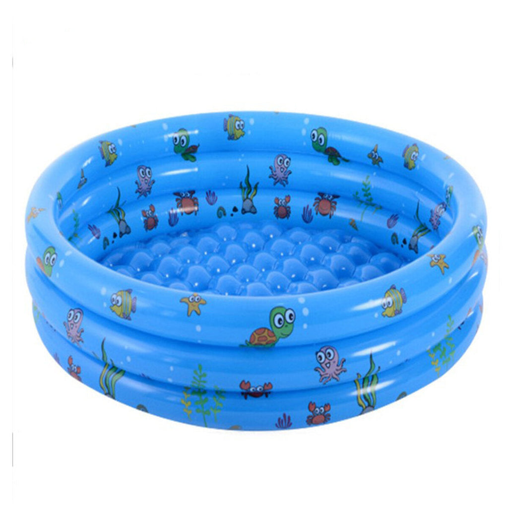 130/150CM Swimming Pool Children's Baby Paddling Pool Round Bubble Bottom Inflatable Pool with Air Pump Toddler Games Kids Pool