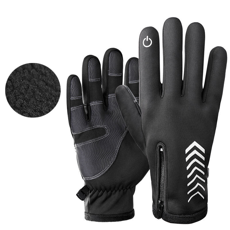 Cycling Gloves Winter Warm Up Water Resistant Windproof Touch Screen Gloves Non-Slip Thermal Gloves