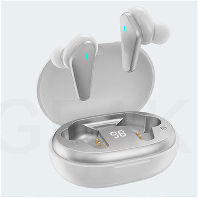 TWS Bluetooth Headset BT5.0 Wireless Headphone LED Long Life Hi-Fi Stereo Powerful Bass Low latency Earphone with Mic