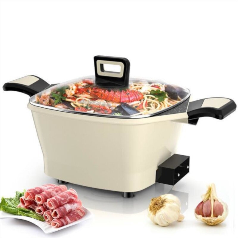 Multifunctional Electric Hot Pot 800W Non-Stick Pot Heating Pan Soup Pot