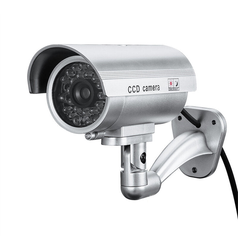 Dummy Security Camera CCTV CCD Outdoor Waterproof Simulation Surveillance Camera With Red Flashing LED