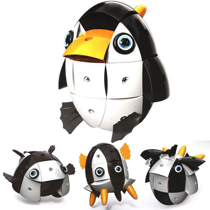 90PCS Magnetic Magic Wisdom Ball Black White Penguin Blocks Various Deformation Toys