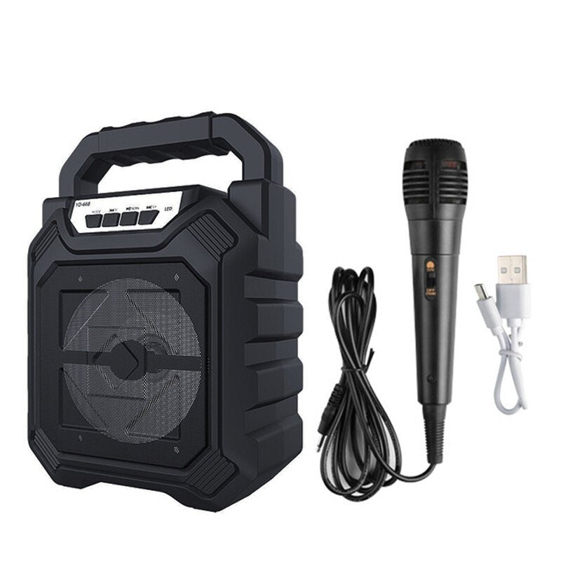 Outdoor Portable Wireless Bluetooth Speaker With Mic FM Radio Stereo Waterproof Soundbox Support AUX/USB/TF/FM