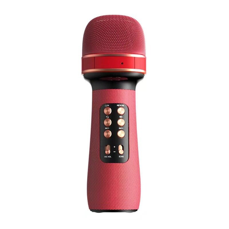 Wireless Bluetooth 5.0 Condenser Microphone Speaker FM Radio Integrated Mic for IOS Android Smartphone Children Home Audio Karaoke Singing TV