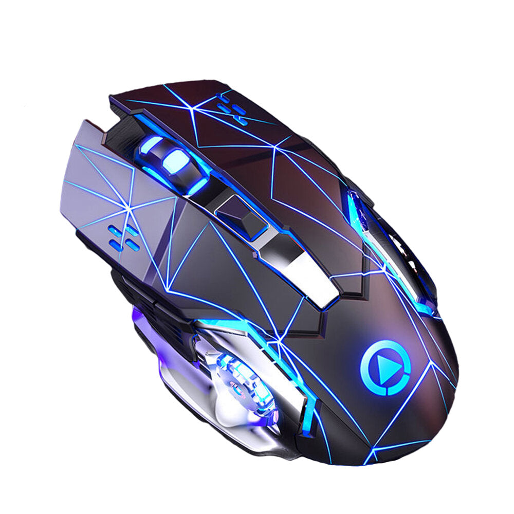 Gaming Mouse 6 Buttons Adjustable 1200-3600DPI Colorful Breathing Light Sound/Silent USB Wired Mouse